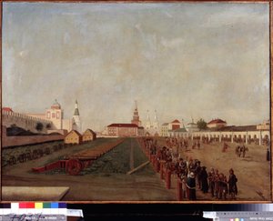 Het Rode Plein in Moskou door Friedrich Hilferding