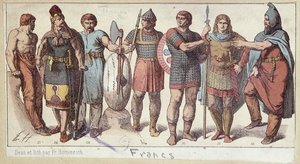 Kostuums van Frankische soldaten, c.1880 door Friedrich Hottenroth