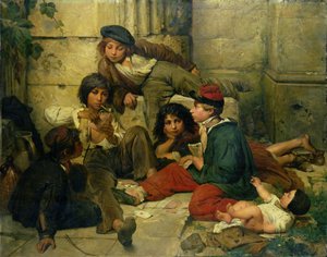 Kinderen van de straten van Parijs, 1852 door Friedrich Karl Hausmann