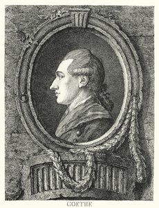 Johann Wolfgang von Goethe, Duitse dichter, romanschrijver en toneelschrijver (gravure) door Friedrich Kirschner