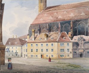 De Minorietenkerk in Wenen door Friedrich Leibold