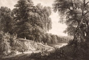 Boslandschap door Friedrich Loos