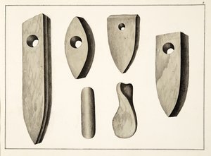 Stenen wapens, plaat uit A History of the Development and Customs of Chivalry, door Dr. Franz Kottenkamp, uitgegeven door Carl Hoffmann, 1842