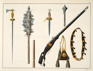 Wapens inclusief een musket, c.1400, plaat uit 