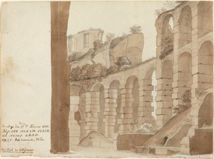 Een hoek van het Colosseum door Friedrich Olivier