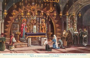Altaar van de Kruisiging, Heilig Grafkerk, Jeruzalem