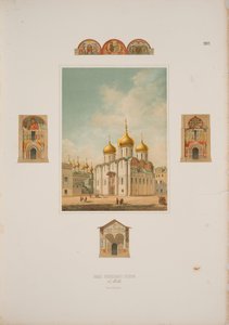 De Kathedraal van de Ontslapenis in het Kremlin van Moskou, 1850 door Friedrich Richter
