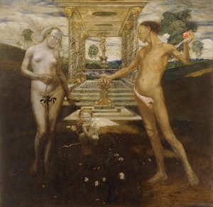 Adam en Eva door Friedrich Stahl
