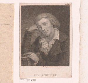 Portret van Friedrich von Schiller door Friedrich Wilhelm Bollinger