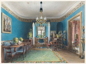 De Blauwe Kamer, Schloss Fischbach door Friedrich Wilhelm Klose