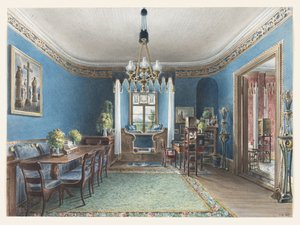 De Blauwe Kamer, Schloss Fischbach, 1846 door Friedrich Wilhelm Klose