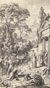 Circe werkt haar magie door Friedrich the Elder Preller