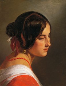 Hoofd van een vrouw door Friedrich von Amerling