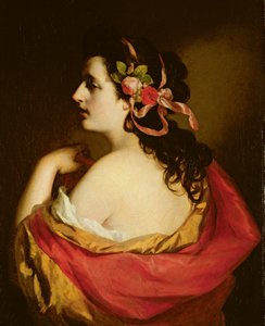 Portret van een jong meisje, 1865 door Friedrich von Amerling
