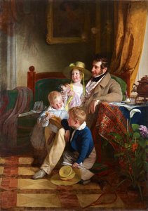 Rudolf von Arthaber en zijn kinderen Rudolf, Emilie en Gustav