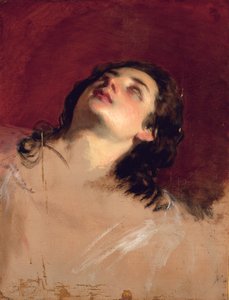 Studie van een vrouwenhoofd door Friedrich von Amerling