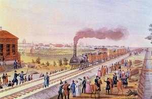 Aankomst van de eerste trein van Sint-Petersburg naar Tsarskoye Selo op 30 oktober 1837, 1837