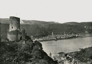 De Katz met uitzicht op de Rijn, St Goarshausen, Duitsland door Frith and Co