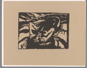 Geknielde man door Frits van den Berghe (signed by artist)