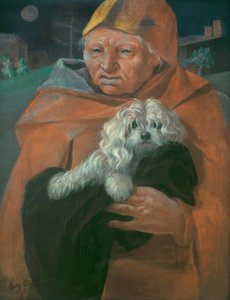 De oude man met zijn hond