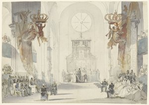 Huwelijk van prinses Louise met prins Karel van Zweden door Fritz Ludwig von Dardel