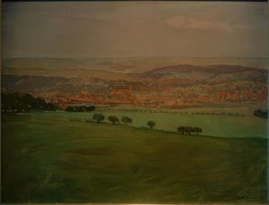 Uitzicht op Weimar vanaf de Ettersberg