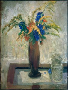 Stilleven met een boeket weidebloemen