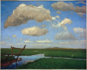 In de weiden II door Fritz Overbeck