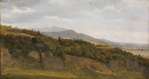 Duits landschap met uitzicht op een brede vallei