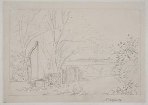 Landschap met Wipput op de Voorgrond door Fritz Petzholdt