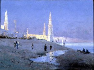 Zonsondergang aan de Nijl door Fritz Staehr Olsen