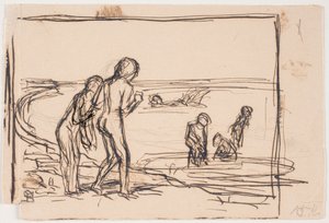 Badende Kinderen op het Strand