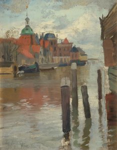 Dordrecht door Fritz Thaulow