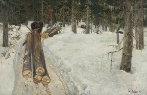 Hout Vervoeren door Fritz Thaulow