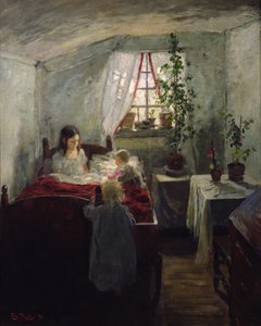 Interieur met kinderen