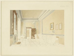 Ontwerp (?) voor een interieur