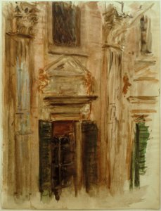 Architectuurstudie door Fritz von Uhde