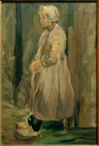 Nederlands visserskind (Zandvoort) door Fritz von Uhde