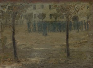 Op de Kazerneplaats door Fritz von Uhde