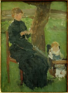 Moeder en kind door Fritz von Uhde