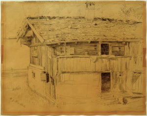 Beiers boerderijhuis door Fritz von Uhde