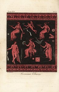 De Eleusinische mysteriën, inwijdingen voor de cultus van Demeter en Persephone gebaseerd in Eleusis, Griekenland door Fumagalli Fumagalli