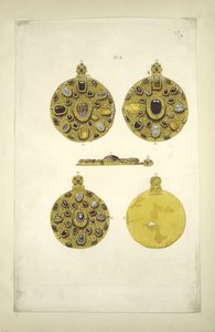 Russische Sieraden voor de Mongoolse invasie. Uit de Oudheden van de Russische Staat, voor 1853