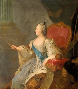 Russisch: "Portret van Catharina II " Portret van Catharina II door Fyodor Rokotov
