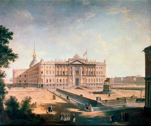 Uitzicht op het Michaelpaleis en het Connetableplein, Sint-Petersburg