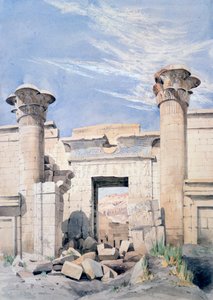 Ingang van de Tempel van Ramses III, Egypte, 19e eeuw