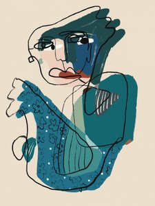 Modern abstract portret