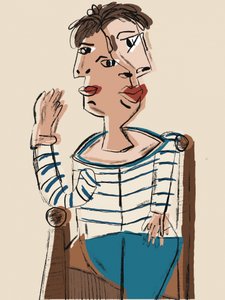 Modern kubistisch portret