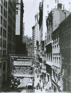 Taft en Sherman Banner op Maiden Lane, New York City, 1908 door G.P. Hall und Sohn