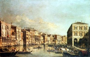 Het Grote Kanaal, Venetië door G. (Follower of A. Canaletto) Canaletto